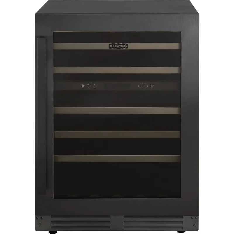 Marathon Wine Cooler (MWC56-DBLS) - Black Steel