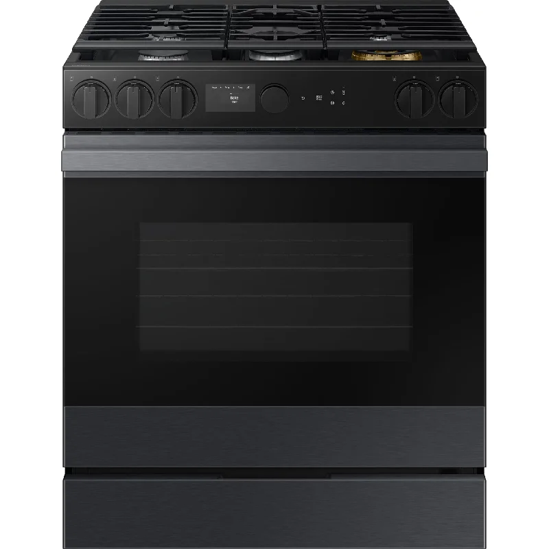 Samsung Slide-In Gas Range (NSG6DG8500MTAA) - Matte Black Stainless Steel