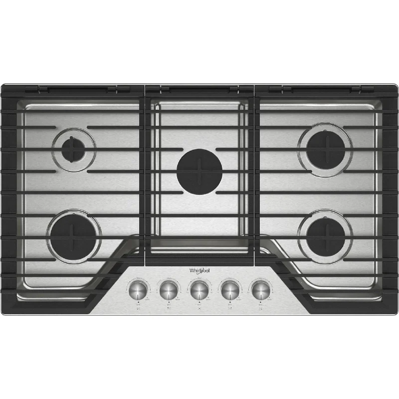 Whirlpool 36" Gas Cooktop (WCGK7036PS) - Stainless Steel