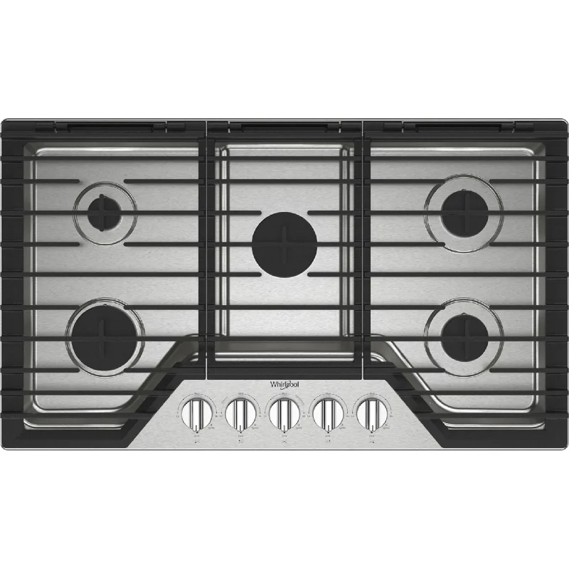 Whirlpool 36" Gas Cooktop (WCGK5036PS) - Stainless Steel